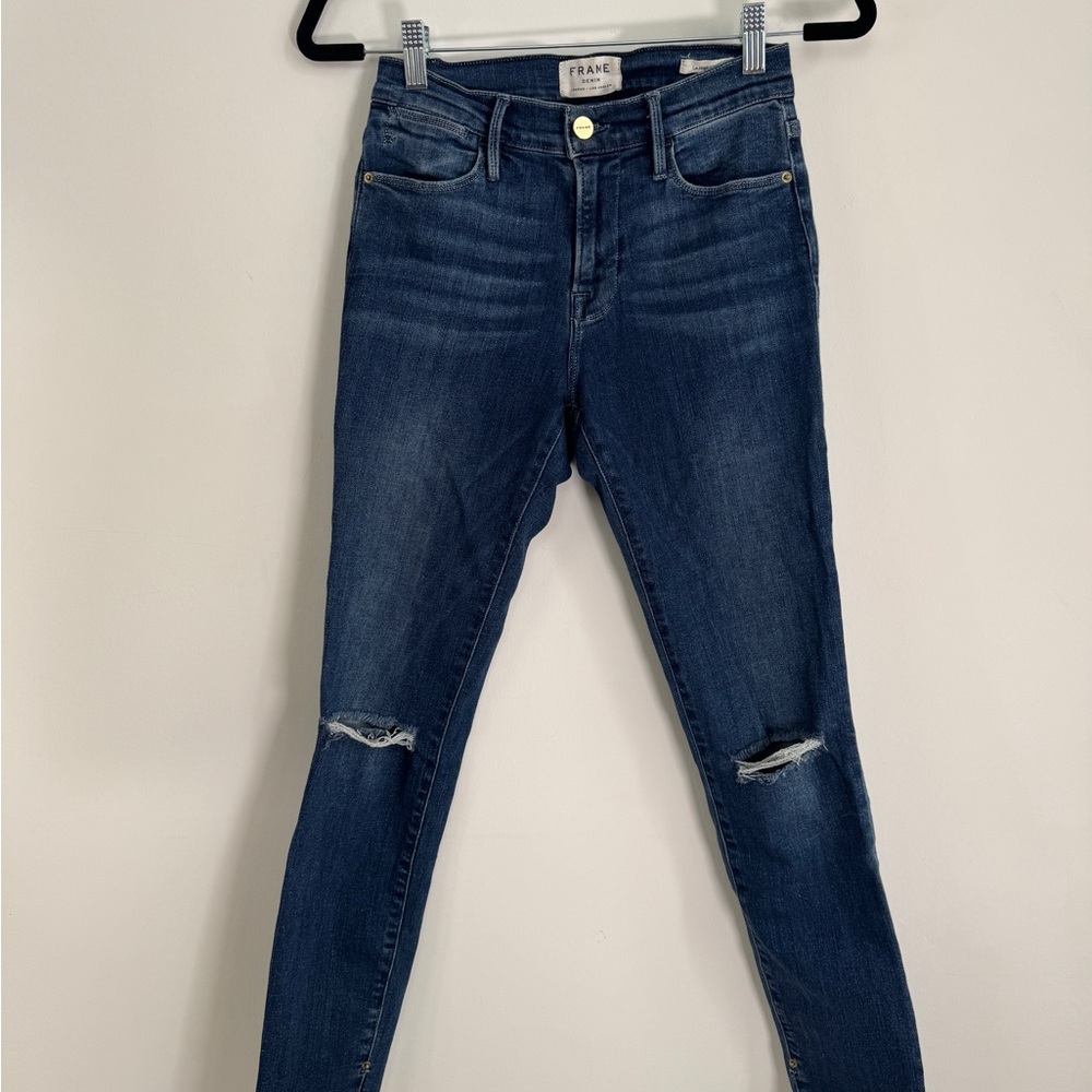 Women's Blue Distressed Jeans
